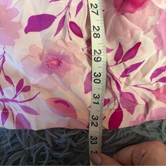 Lejaby Paris Floral Pink Silk Robe Size L - Picture 4 of 4